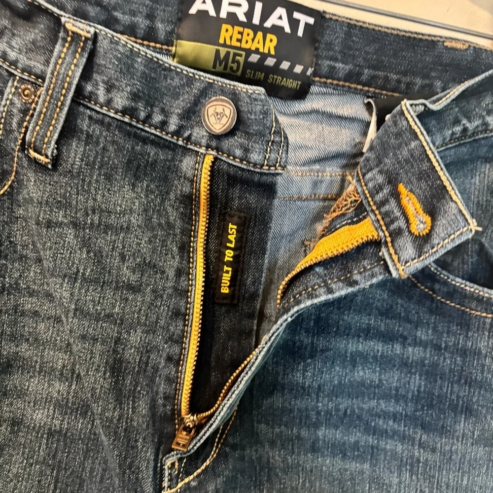 Ariat Rebar M5 Slim Straight Jeans Men’s Size 34/32